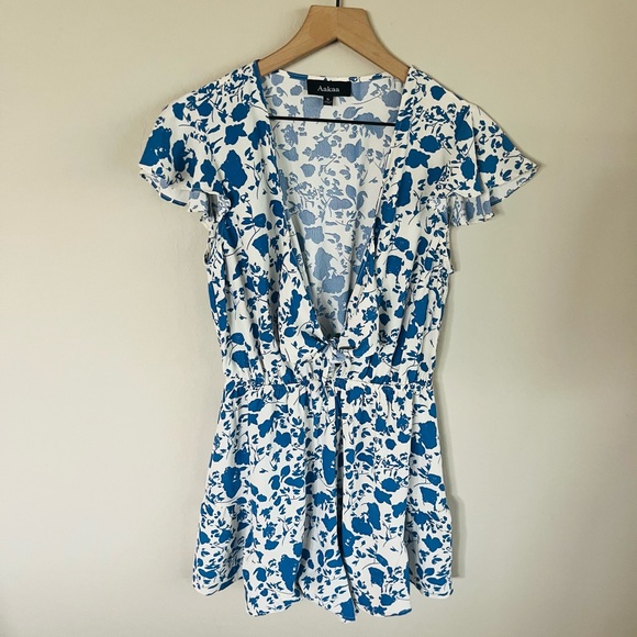 For My Sake Front Tie Romper Size S - Picture 3 of 7
